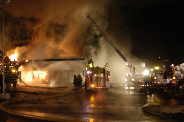 Engine 255 And Ladder 35 Operate At Multi-Alarm Fire At Peekskill Shopping Center On 12/6/04